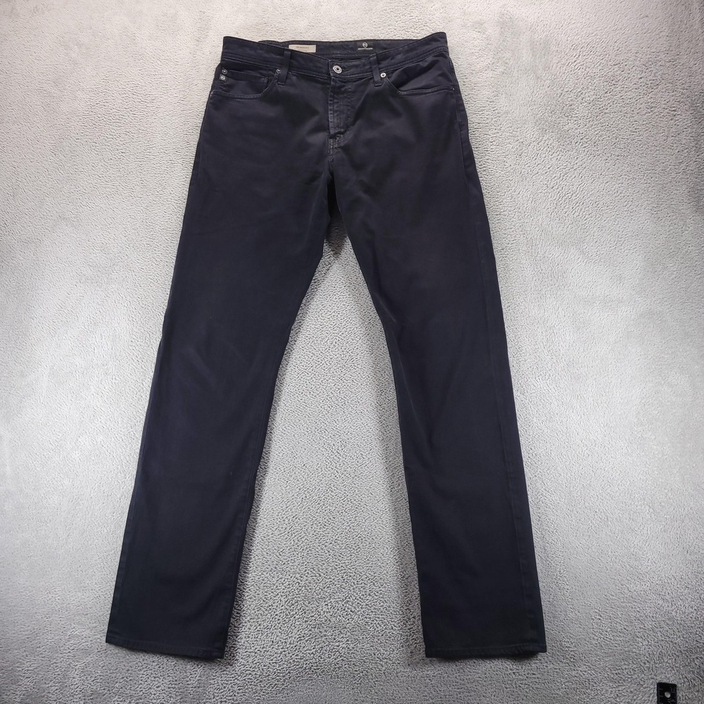 AG Jeans Mens 33x32 Blue The Graduate Tailored Leg Dark Wash Stretch Denim